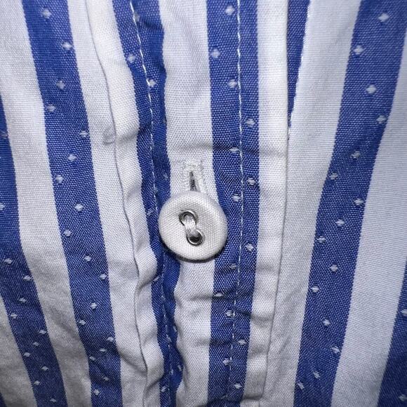 J.Crew boys 8 long sleeve button front blue white stripe star academia preppy - Picture 5 of 10